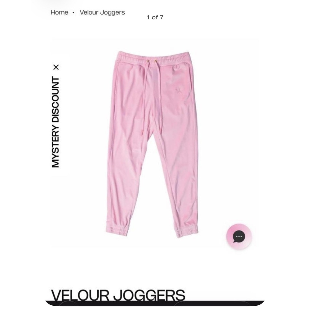 Jeffree Star Cosmetics Pink Velour Joggers Women's Small Y2K Lounge Pants